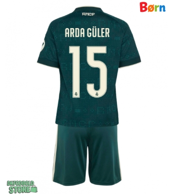 Real Madrid Arda Guler #15 Replika Babytøj Udebanesæt Børn 2026-27 Kortærmet (+ Korte bukser)